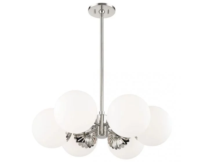 Mitzi Paige 6 Light Chandelier – Polished Nickel (Dropshippable)