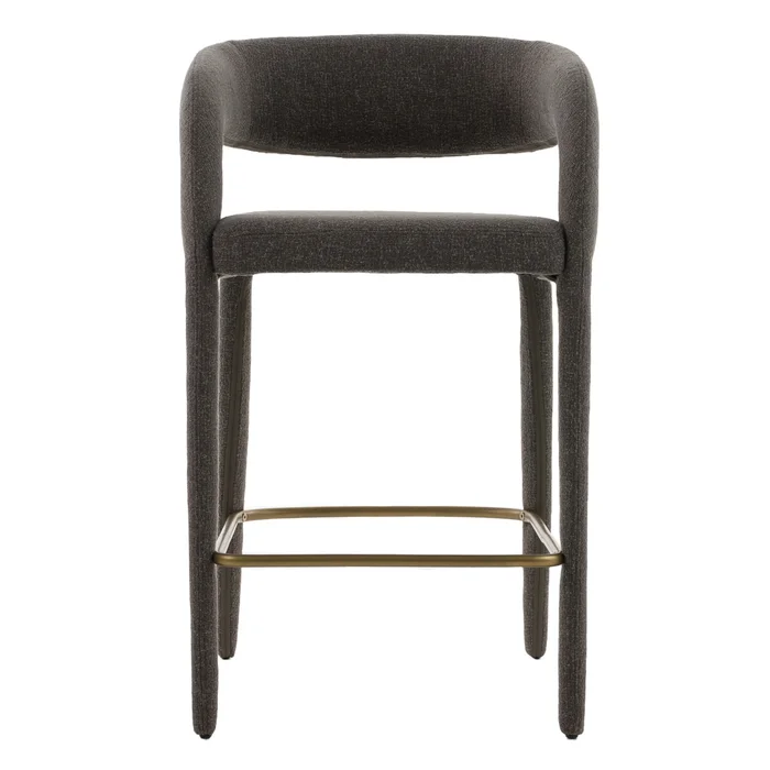 Modrest Faerron – Modern Grey Fabric Counter Chair