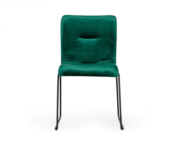 Modrest Yannis – Modern Green Fabric Dining Chair (Set of 2)