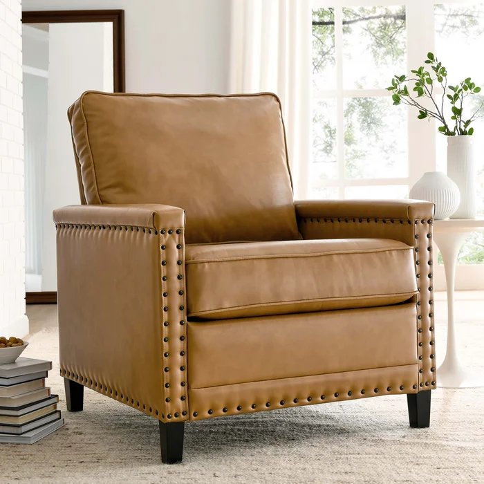 Modway Ashton Vegan Leather Armchair – EEI-4990 – Tan