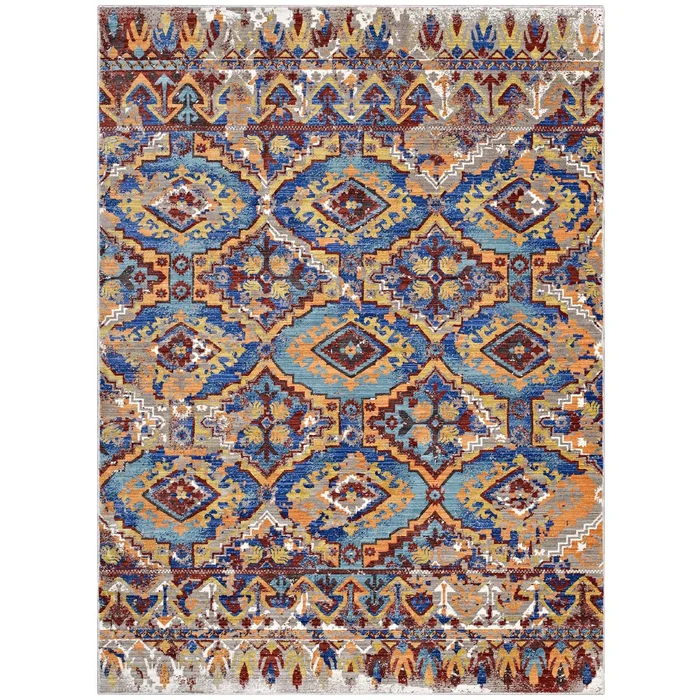 Modway Centehua Distressed Southwestern Aztec 4×6 Area Rug – R-1118-46 – Multicolored
