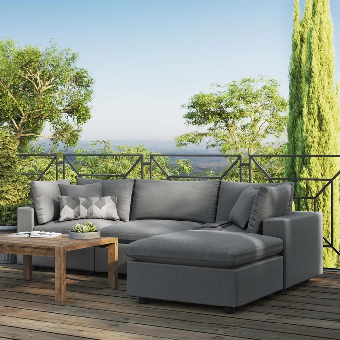 Modway Commix 4-Piece Outdoor Patio Sectional Sofa – EEI-5580