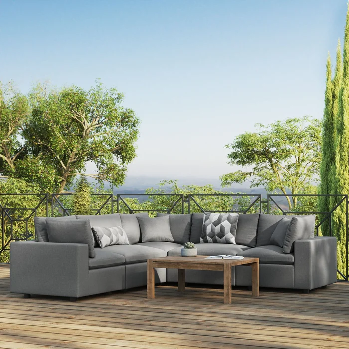 Modway Commix 5-Piece Outdoor Patio Sectional Sofa – EEI-5589