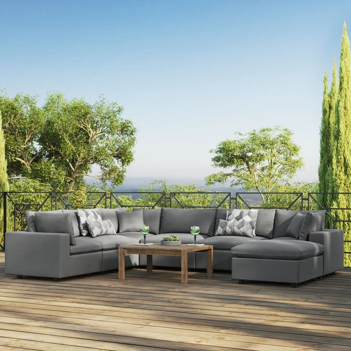 Modway Commix 7-Piece Outdoor Patio Sectional Sofa – EEI-5591