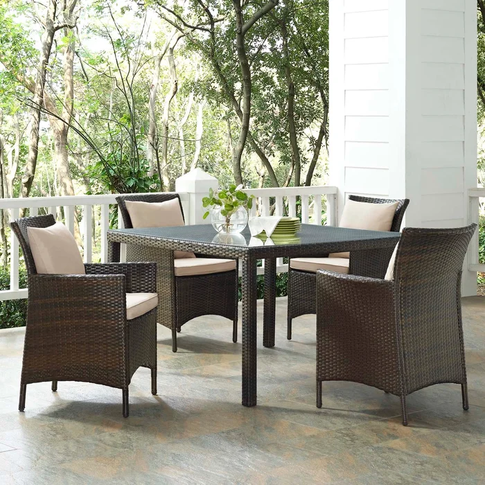 Modway Conduit 5 Piece Outdoor Patio Wicker Rattan Set – EEI-3893