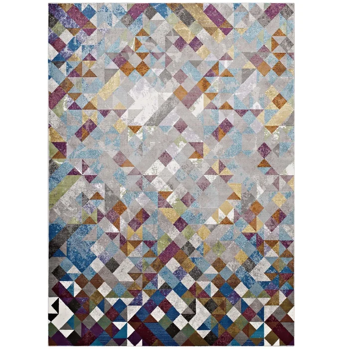 Modway Lavendula Triangle Mosaic 5×8 Area Rug – R-1089-58 – Multicolored