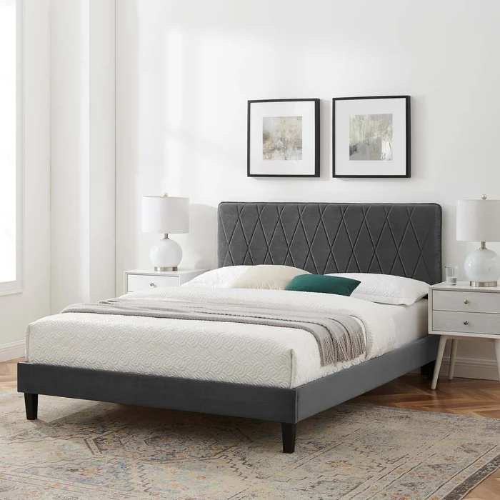 Modway Phillipa Performance Velvet King Platform Bed – MOD-6930