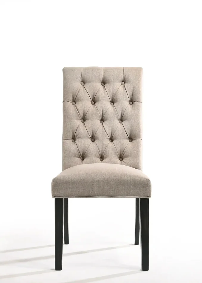 Morland – Vintage Side Chair (Set of 2) – Black / Tan