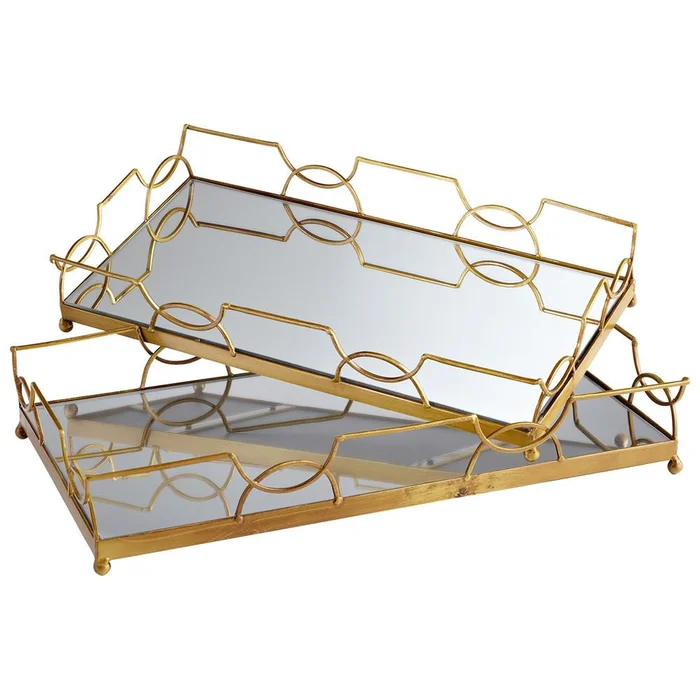 Nephrite Trays – Gold-Amber
