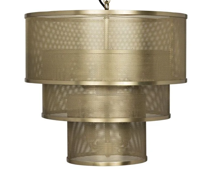 Noir Furniture Arena Pendant, Metal with Brass Finish (Dropshippable)