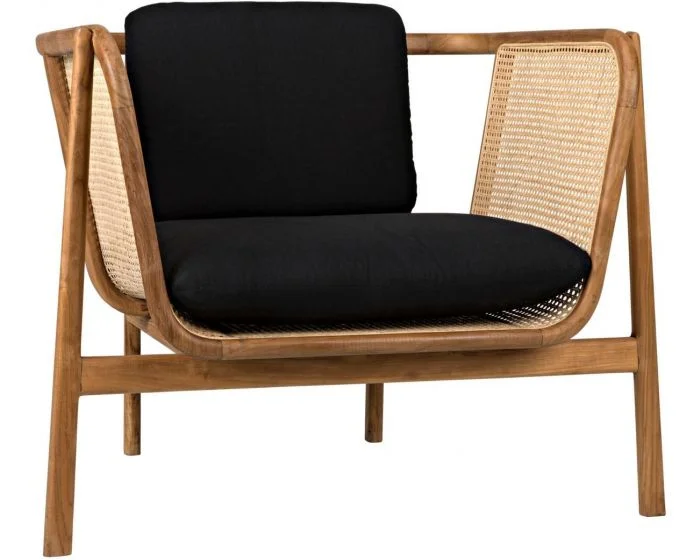 Noir Furniture Balin Chair with Caning