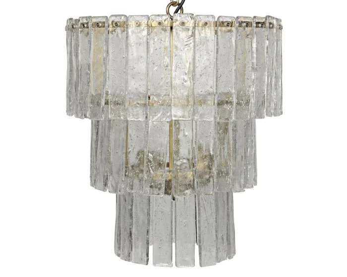 Noir Furniture Bruna Chandelier, Metal with Brass Finish – Small