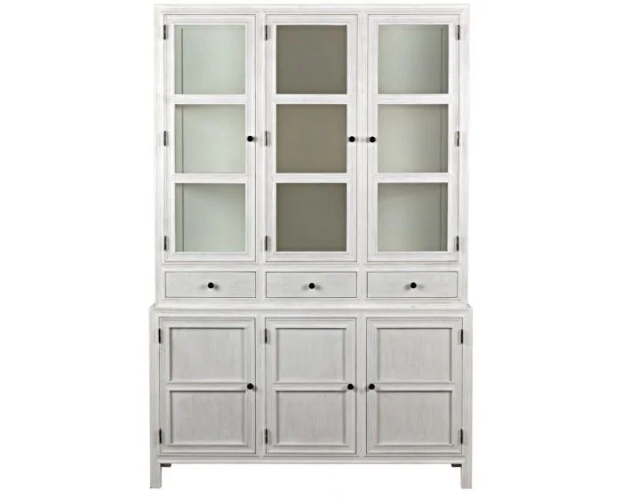 Noir Furniture Colonial Hutch, White Wash