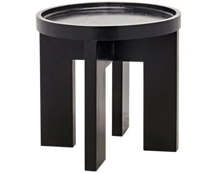 Noir Furniture Gavin Side Table, Hand Rubbed Black