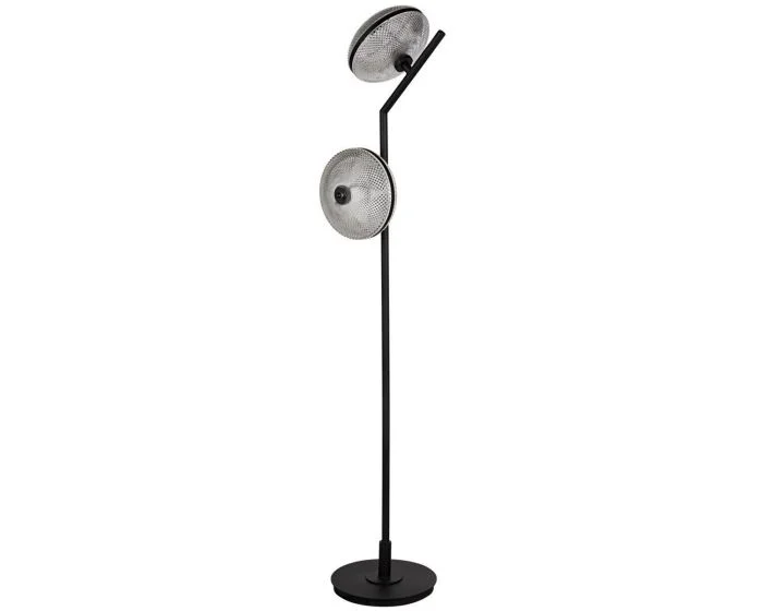 Noir Furniture Gibson Floor Lamp, Black Steel