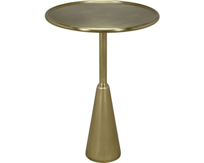 Noir Furniture Hiro Side Table, Metal with Brass Finish