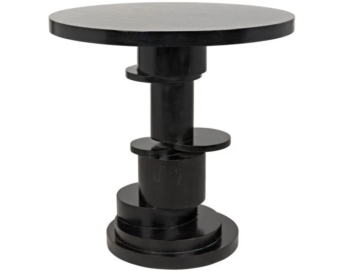 Noir Furniture Hugo Side Table, Hand Rubbed Black