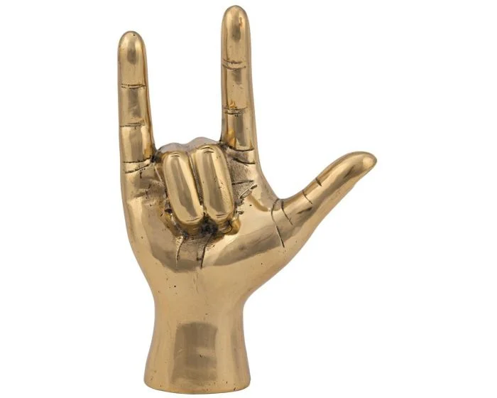 Noir Furniture I Love You, Brass (Dropshippable)