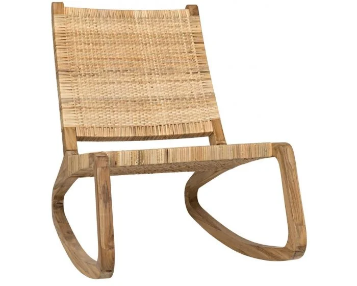 Noir Furniture Las Palmas Chair, Teak with Woven