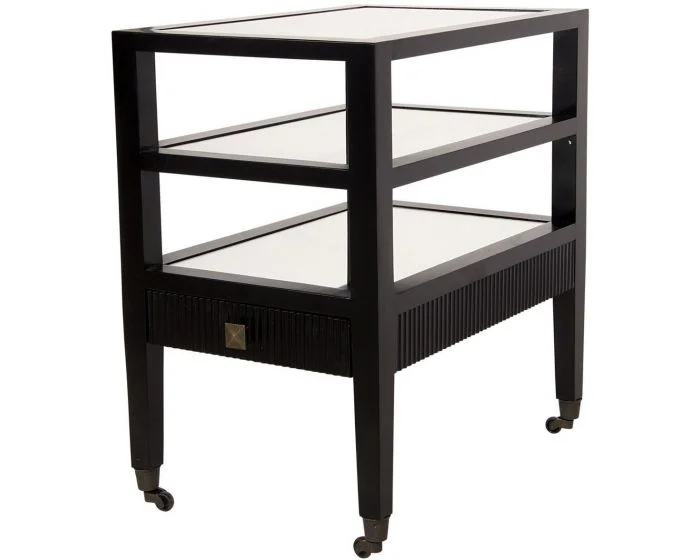 Noir Furniture Lesly Side Table, Black