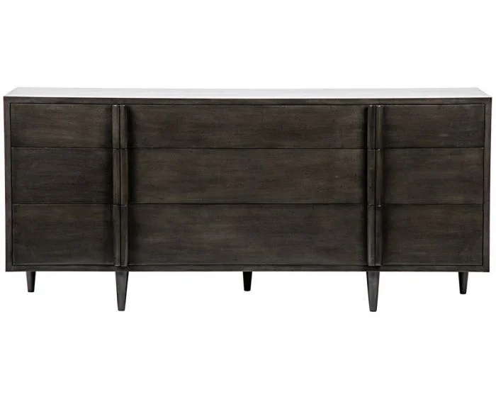 Noir Furniture Morten 9 Drawer Dresser, Pale