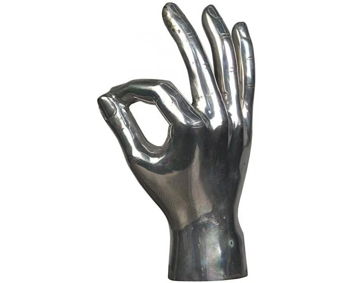 Noir Furniture Ok Sign, Silver (Dropshippable)