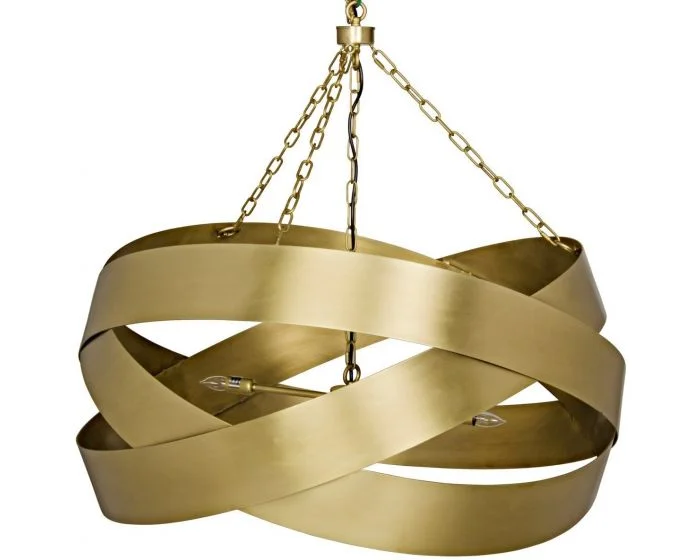 Noir Furniture Orion Pendant, Metal with Brass Finish