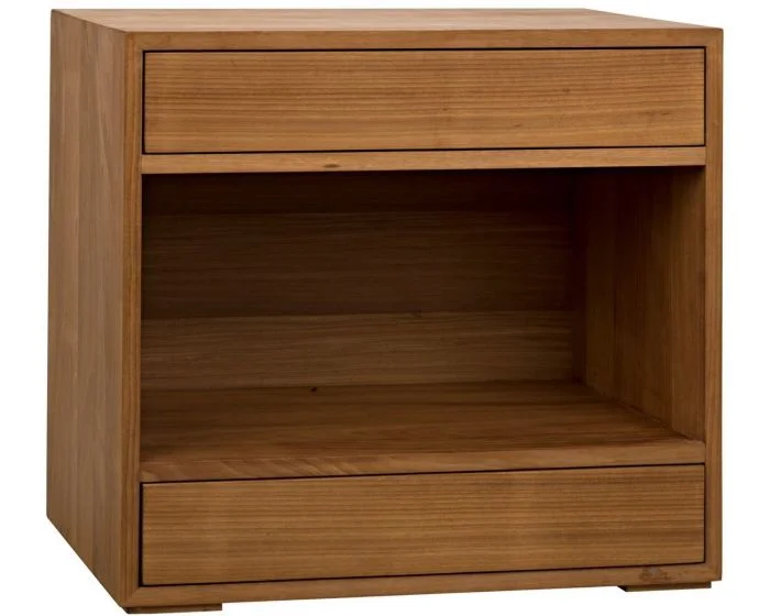 Noir Furniture SL05 Side Table, Gold Teak