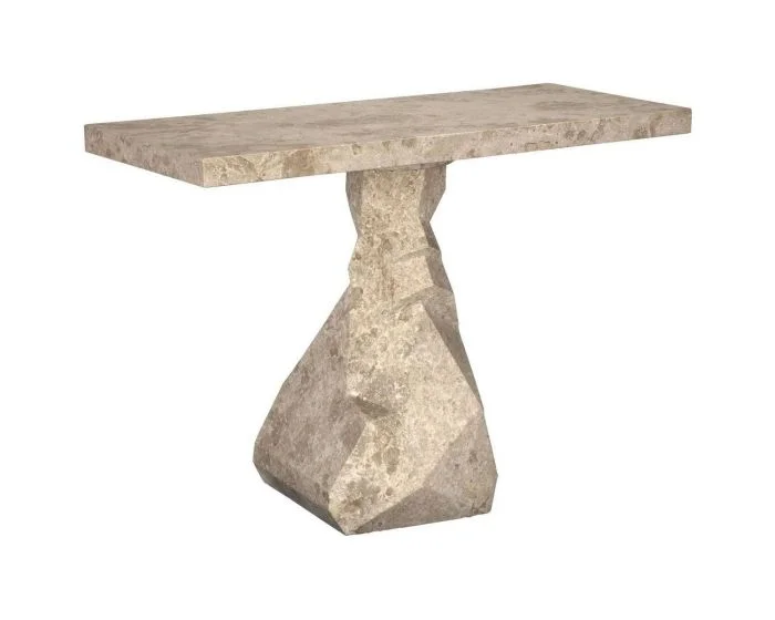 Noir Furniture Tilden Console, White Marble