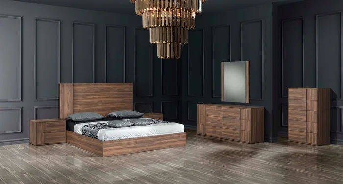 Nova Domus Asus – Eastern King Italian Modern Walnut Bedroom Set