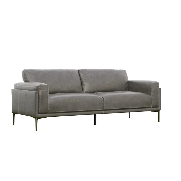 Onyx – Leather Sofa – Gray