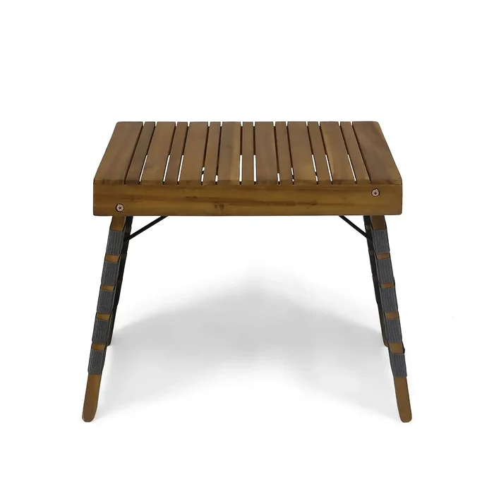 Outdoor Wooden Foldable Side Table – Teak