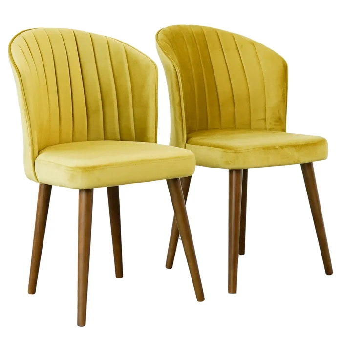 Parsons Dining Chair Set of 2 – Gold Velvet