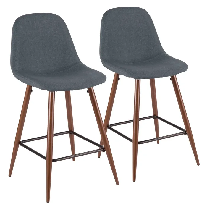 Pebble – Mid Century Modern Counter Stool (Set of 2)