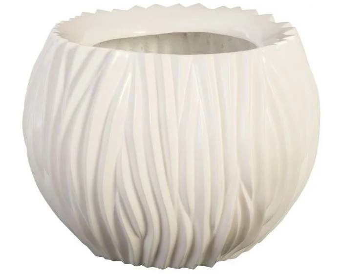 Phillips Collection Alon Vase, Gel Coat White (Dropshippable)