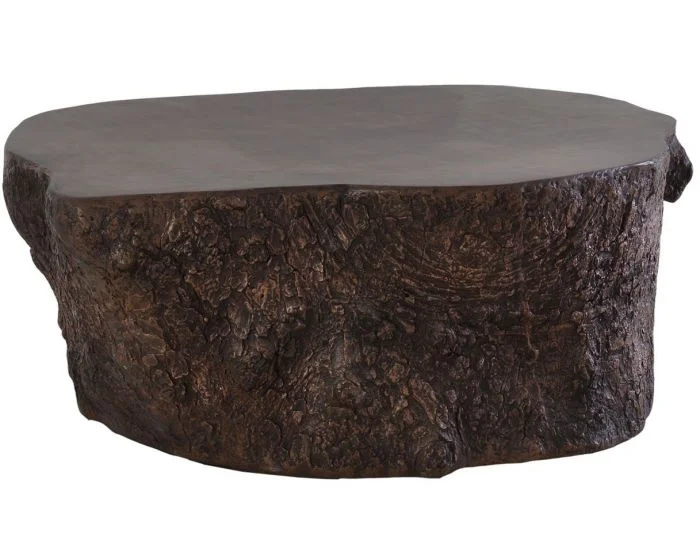 Phillips Collection Bark Coffee Table, Bronze