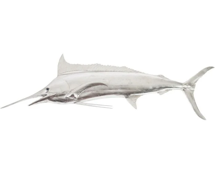 Phillips Collection Blue Marlin Fish, Silver Leaf