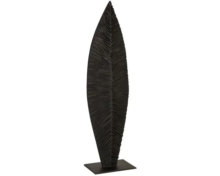 Phillips Collection Carved Leaf on Stand, Burnt, Medium (Dropshippable)