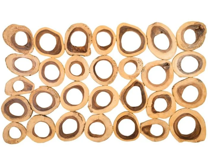 Phillips Collection Chuleta Rings Wall Art, Chamcha Wood, Rectangular