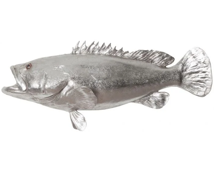 Phillips Collection Estuary Cod Fish, Silver Leaf (Dropshippable)