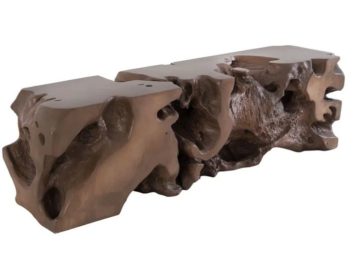 Phillips Collection Freeform Bench, Bronze