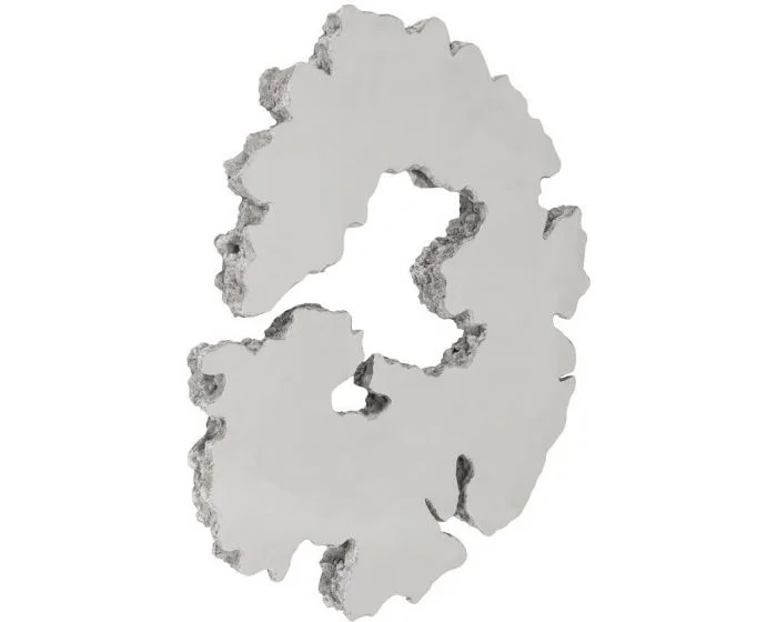 Phillips Collection Lava Slice Wall Art, Resin, Stainless Steel, Large (Dropshippable)