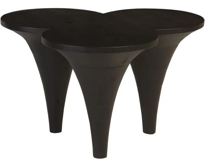 Phillips Collection Marley Coffee Table, Chamcha Wood, Burnt Finish