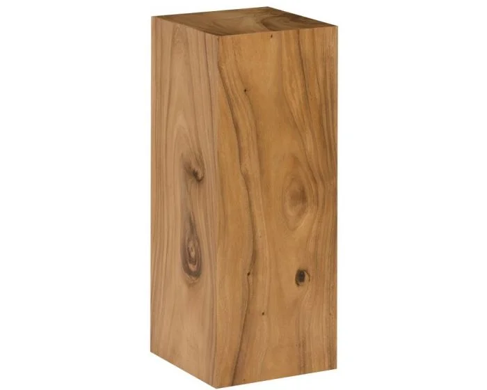 Phillips Collection Origins Pedestal, Medium, Mitered Chamcha Wood, Natural (Dropshippable)