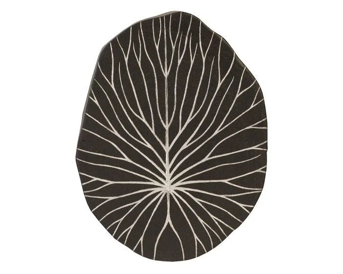 Phillips Collection Rivulet Wall Tile, Chamcha Wood, Silver Leaf on Black (Dropshippable)