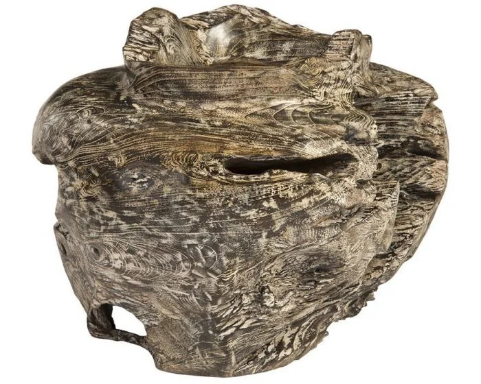 Phillips Collection Teak Planter, Black Wash Finish (Dropshippable)