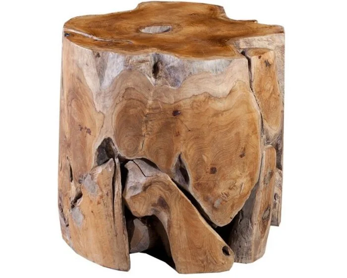 Phillips Collection Teak Slice Stool, Round (Dropshippable)