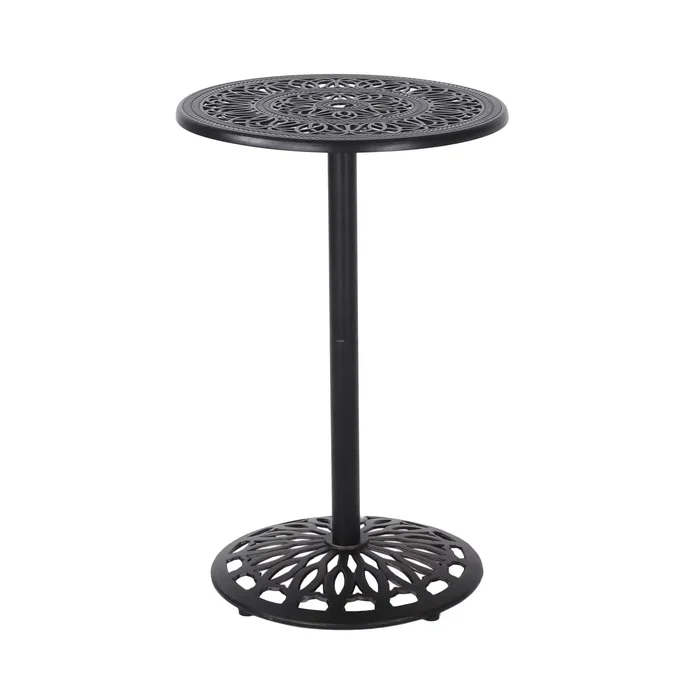 Phoebe – Outdoor Cast Bar Table – Black