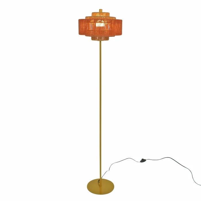 Phosma Floor Lamp Gold and Natural – Terracotta