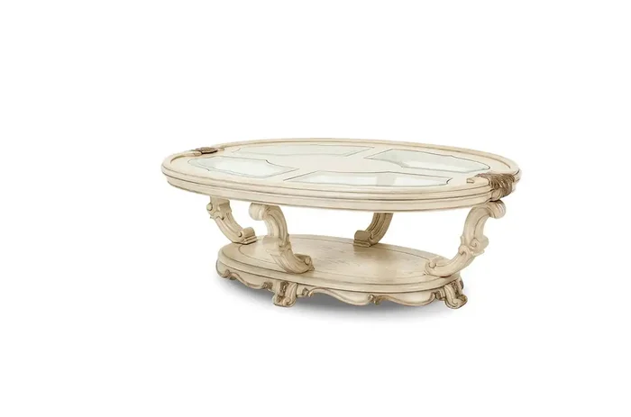 Platine de Royale – Oval Cocktail Table – Champagne